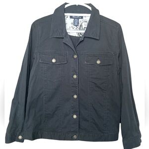 Denim & Co Women’s Black Denim Jacket Size Small